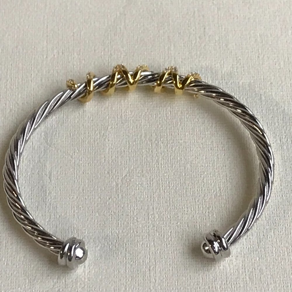 David Yurman Two-Tone X Bracelet - Picture 7 of 7